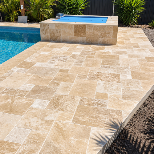 pool stone tiling view 1 enhanced